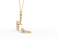 Graduated Bezel Lab Diamond Jewelry Set with Pendant, Earrings & Ring