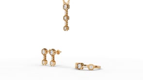 Marquise Halo Lab Diamond Statement Jewelry Set