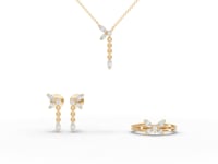 Marquise Butterfly Lab Diamond Jewelry Set