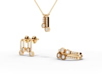 Hexagon Geometric Lab Diamond Jewelry Set