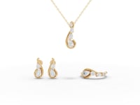 Pear Swirl Lab Grown Diamond Jewelry Set