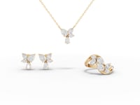 Butterfly Floral Lab Grown Diamond Jewelry Set