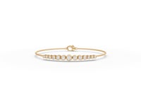 Round Bezel Moissanite Diamond Bracelet