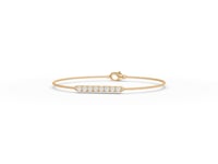 0.48 Ct Round Moissanite Diamond Bar Bracelet