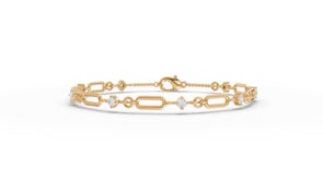 Round Station Moissanite Diamond Bracelet