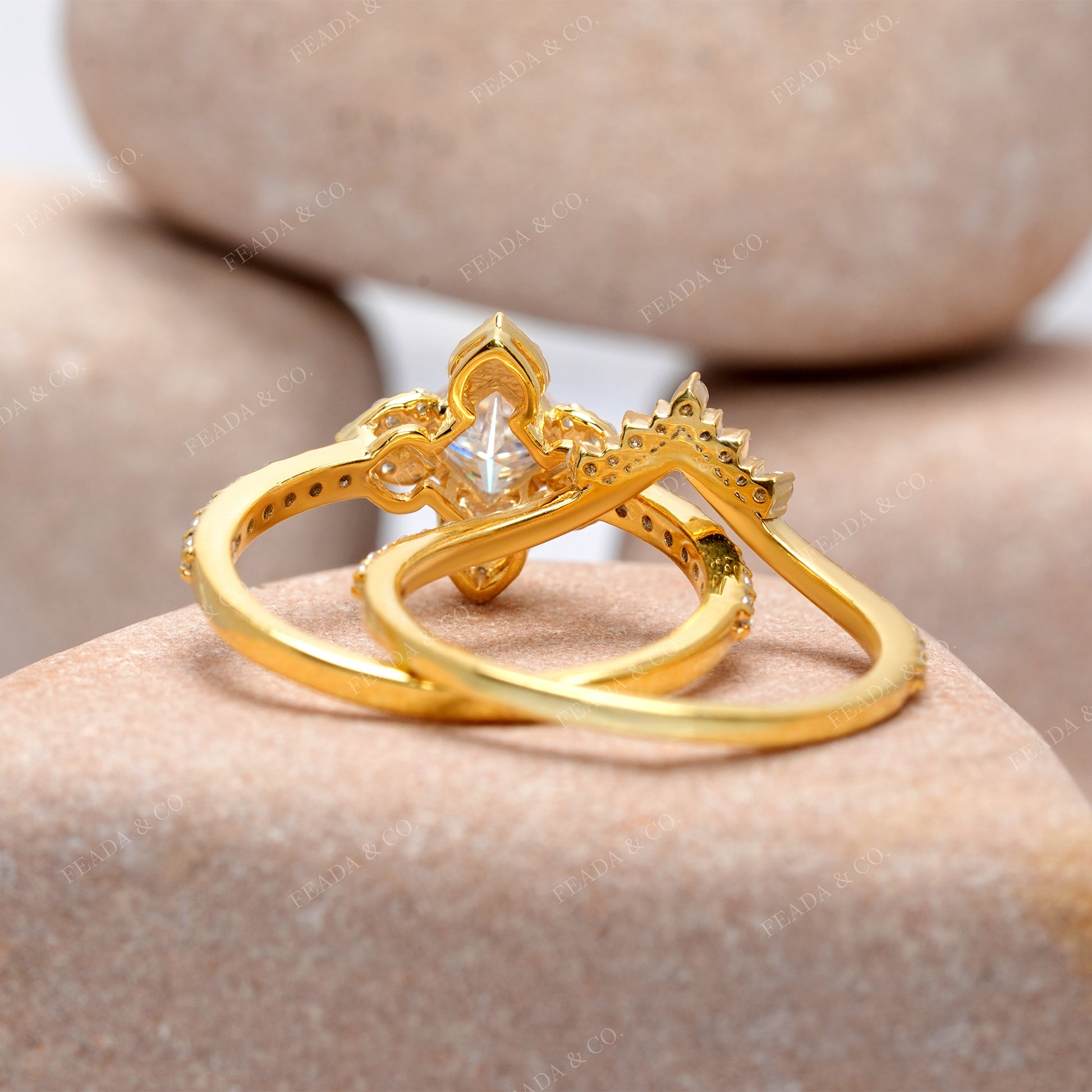 1.38 CT Round, Pear Cut Colorless Engagement Ring