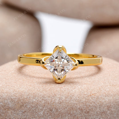 1.00 CT  Princess Cut Colorless Engagement Ring