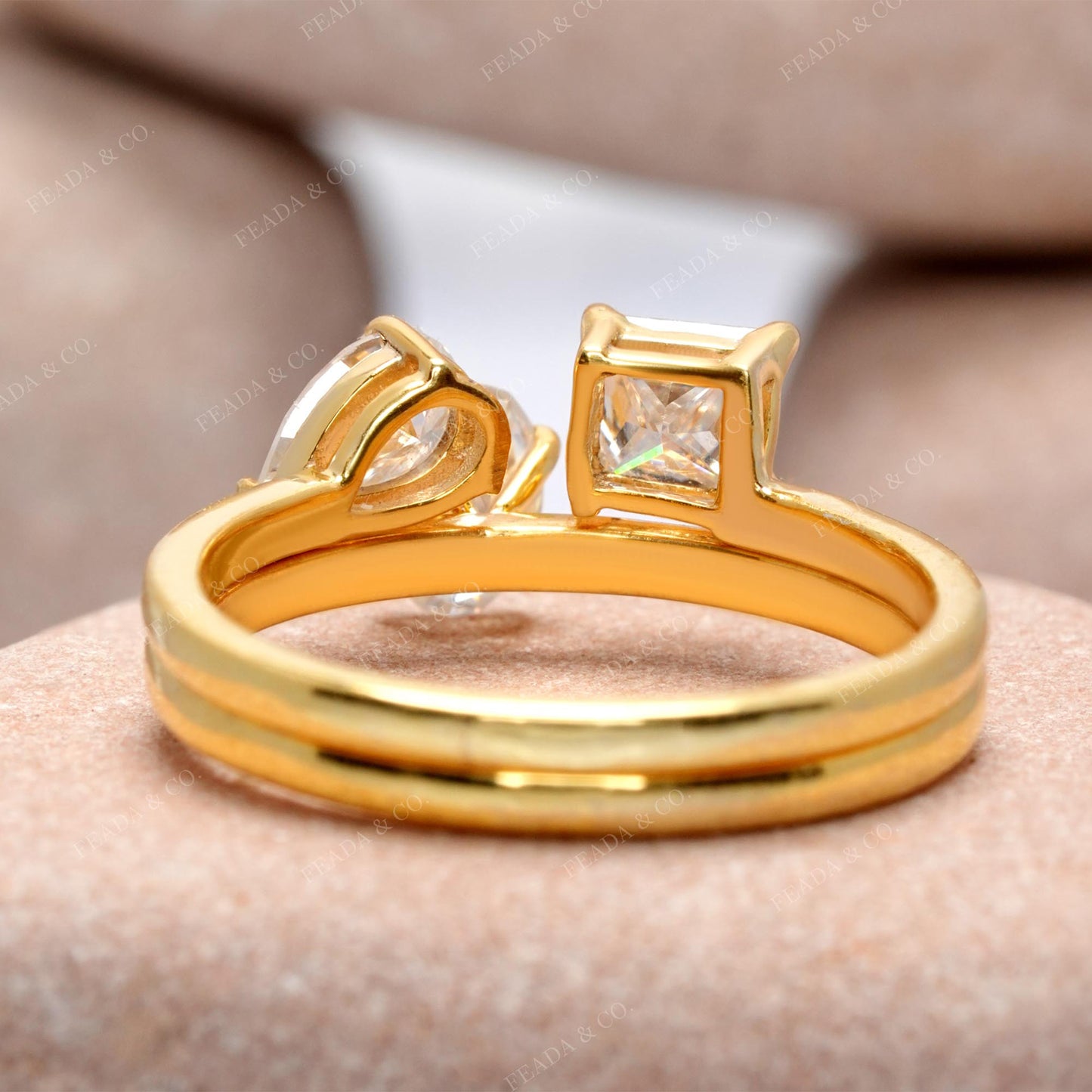 Three-Stone Lab Diamond Ring Set