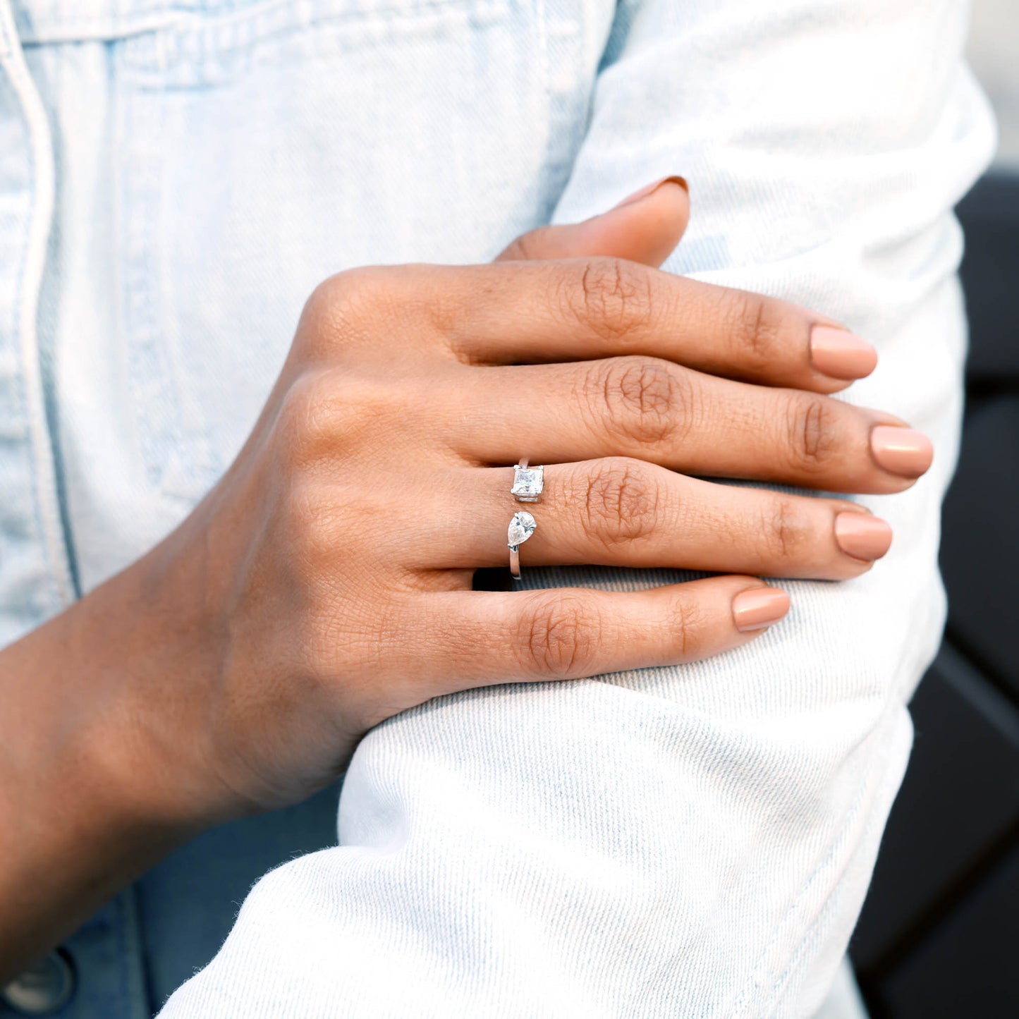 Three-Stone Lab Diamond Ring Set
