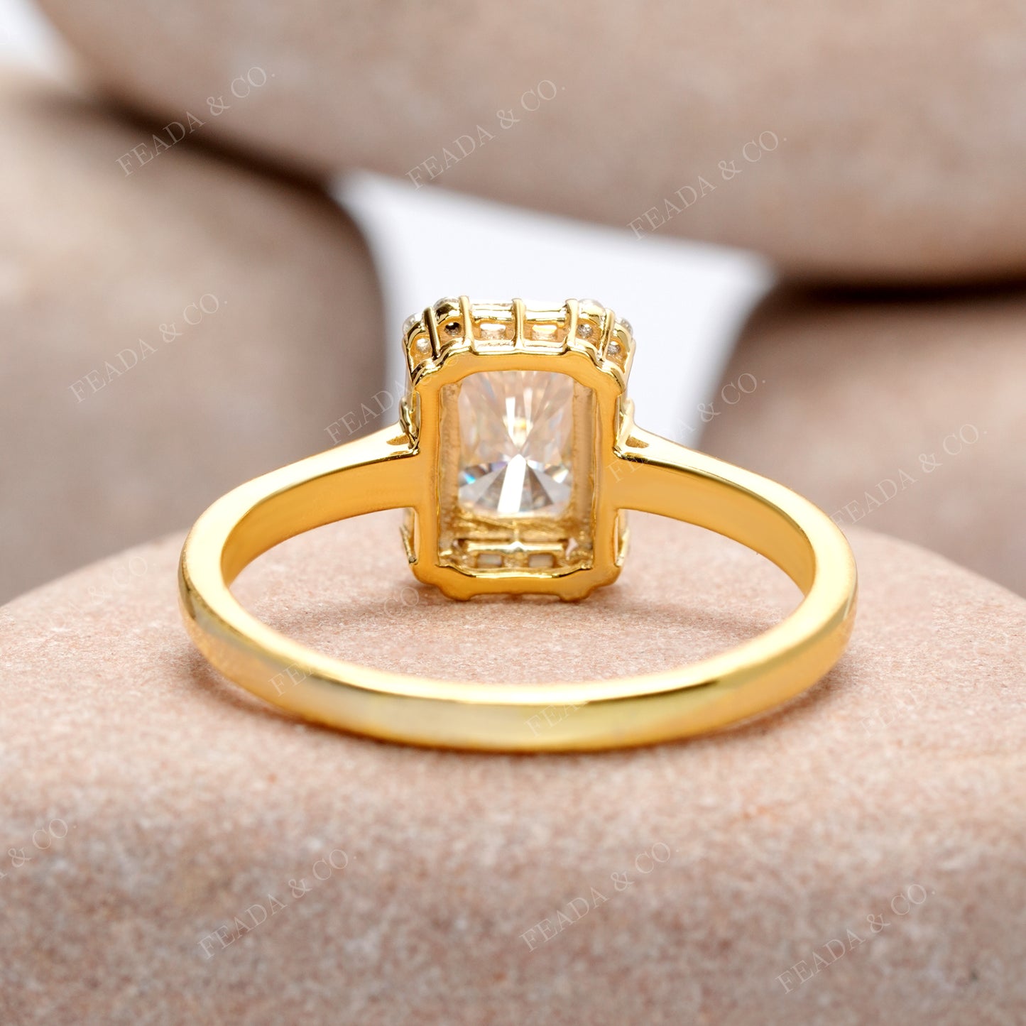 1.2 CT Round, Radiant, Baguette Cut Colorless Engagement Ring