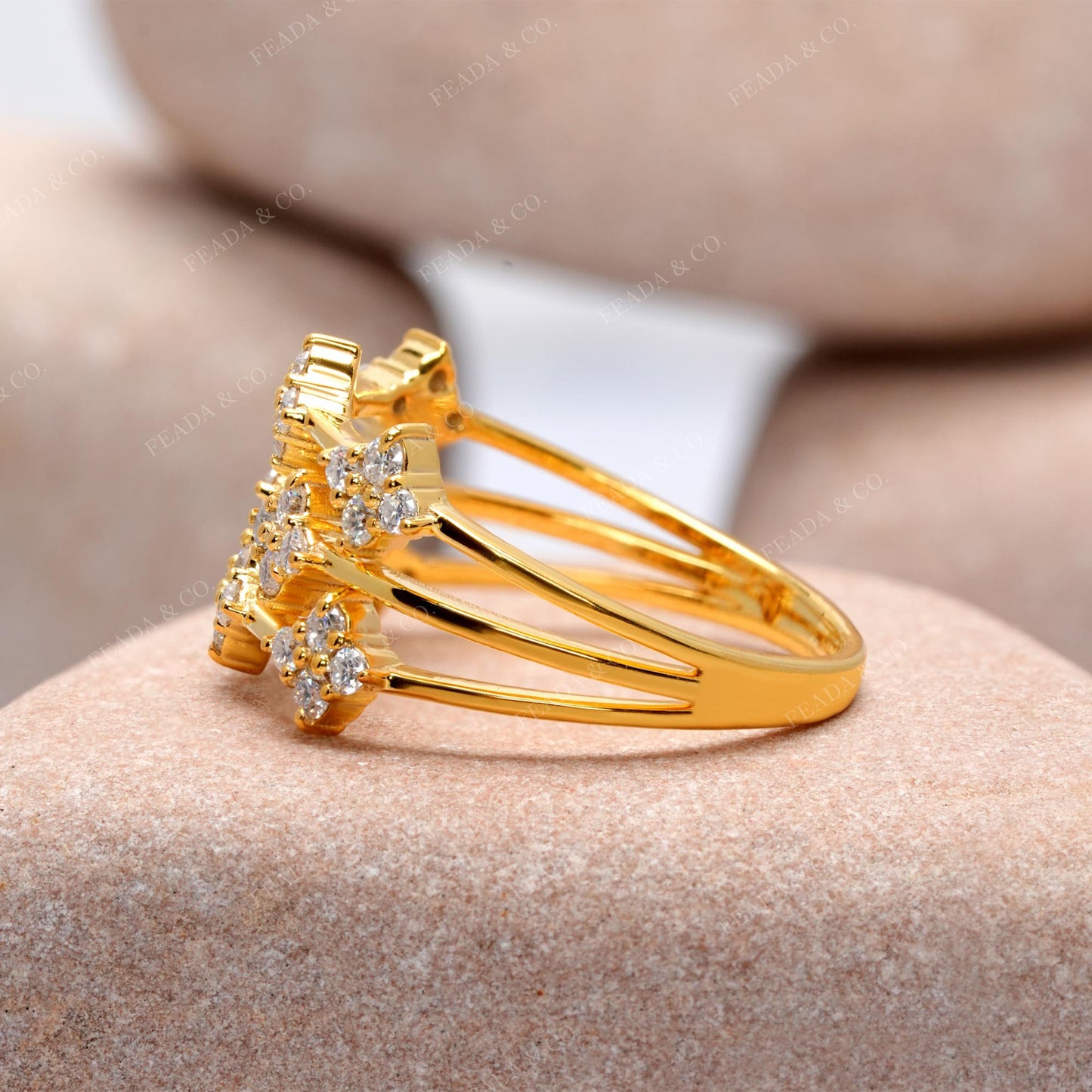 0.624 CT Round Cut Colorless Engagement Ring
