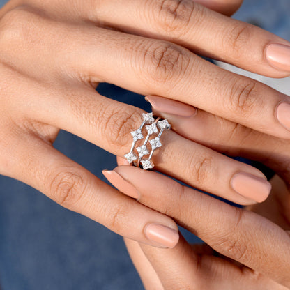 0.624 CT Round Cut Colorless Engagement Ring