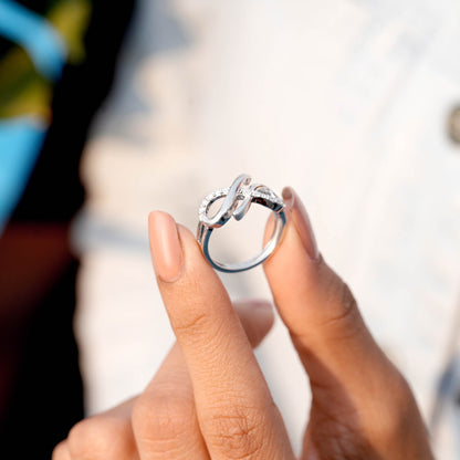 Round Moissanite Diamond Premium Infinity Fashion Ring