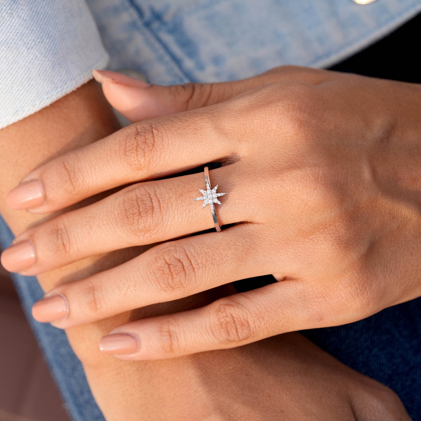 0.30 CT Round Diamond Premium Star Ring