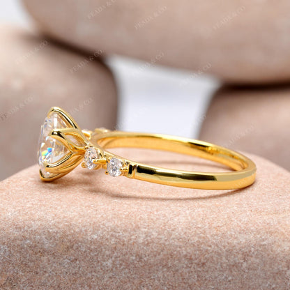 1.85 CT  Round Cut Colorless Engagement Ring