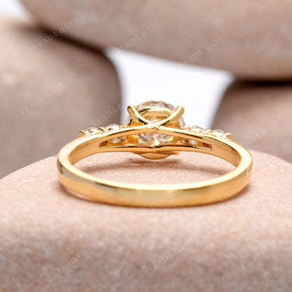 1.24 CT  Round Cut Colorless Engagement Ring