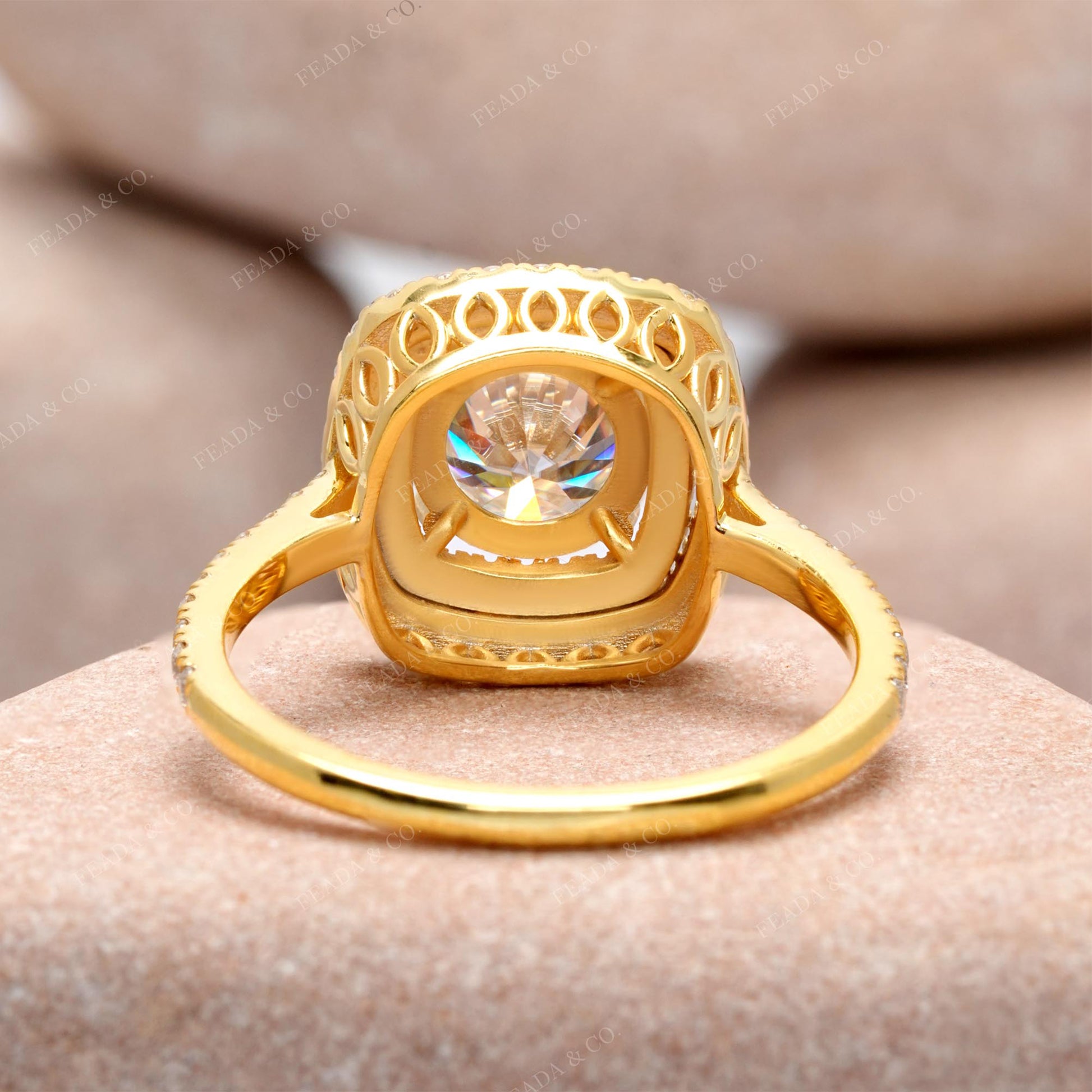 2.199 CT Round Cut Colorless Engagement Ring
