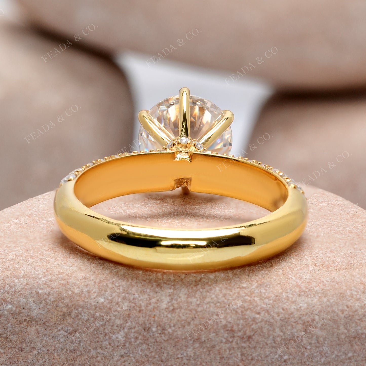 2.559 CT Round Cut Colorless Engagement Ring
