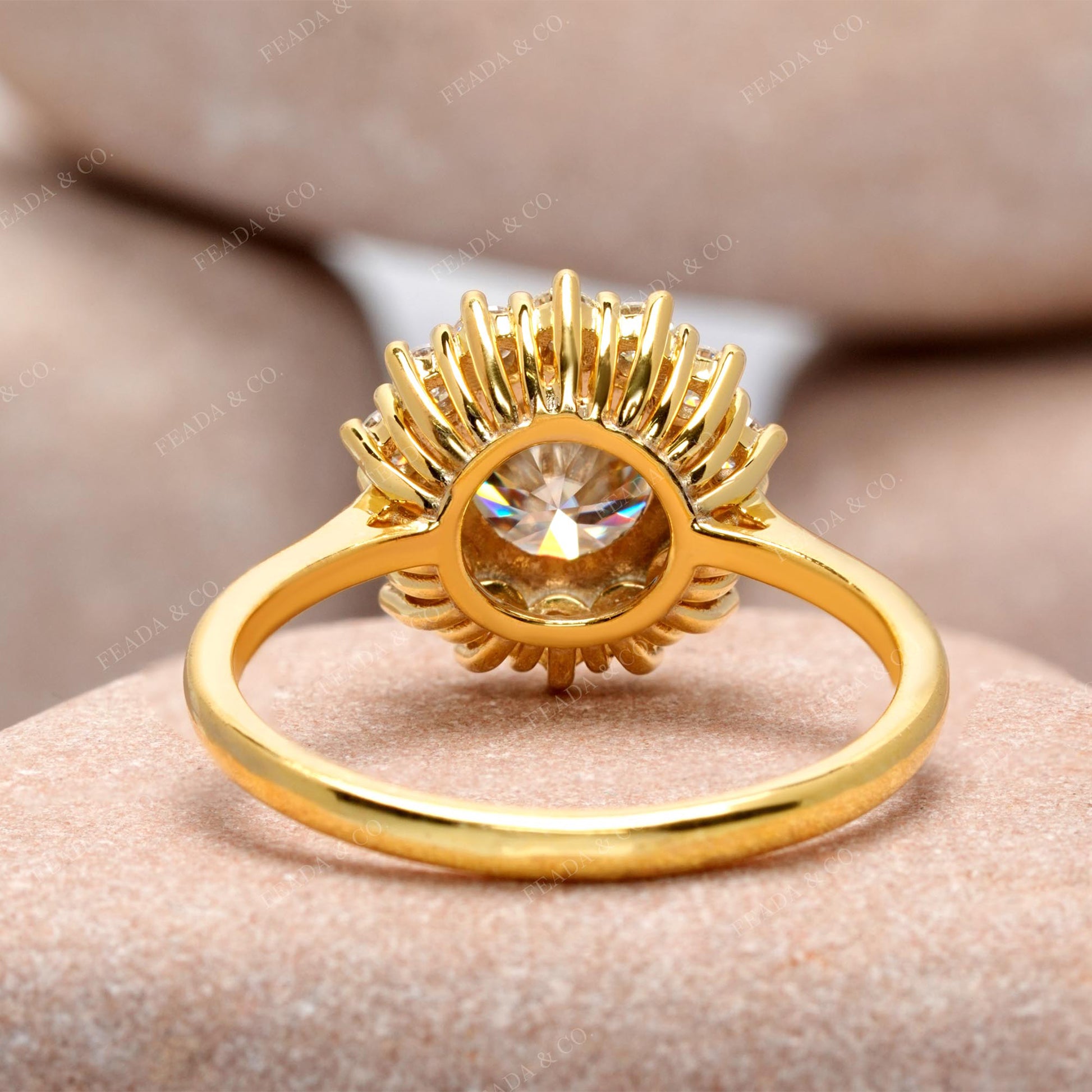 2.14 CT Round Cut Colorless Engagement Ring