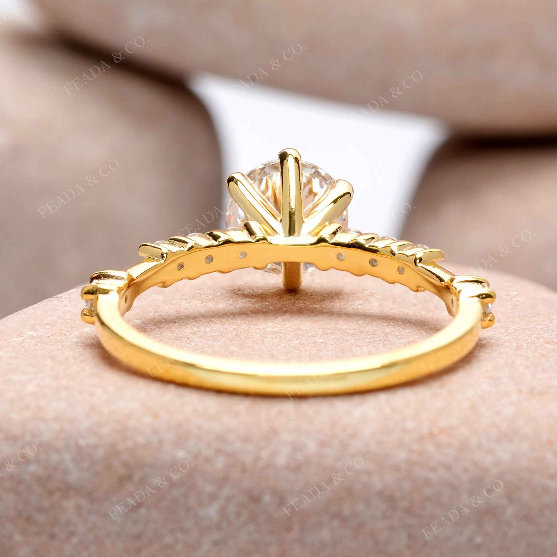 1.24 CT Round Cut Colorless  Engagement Ring