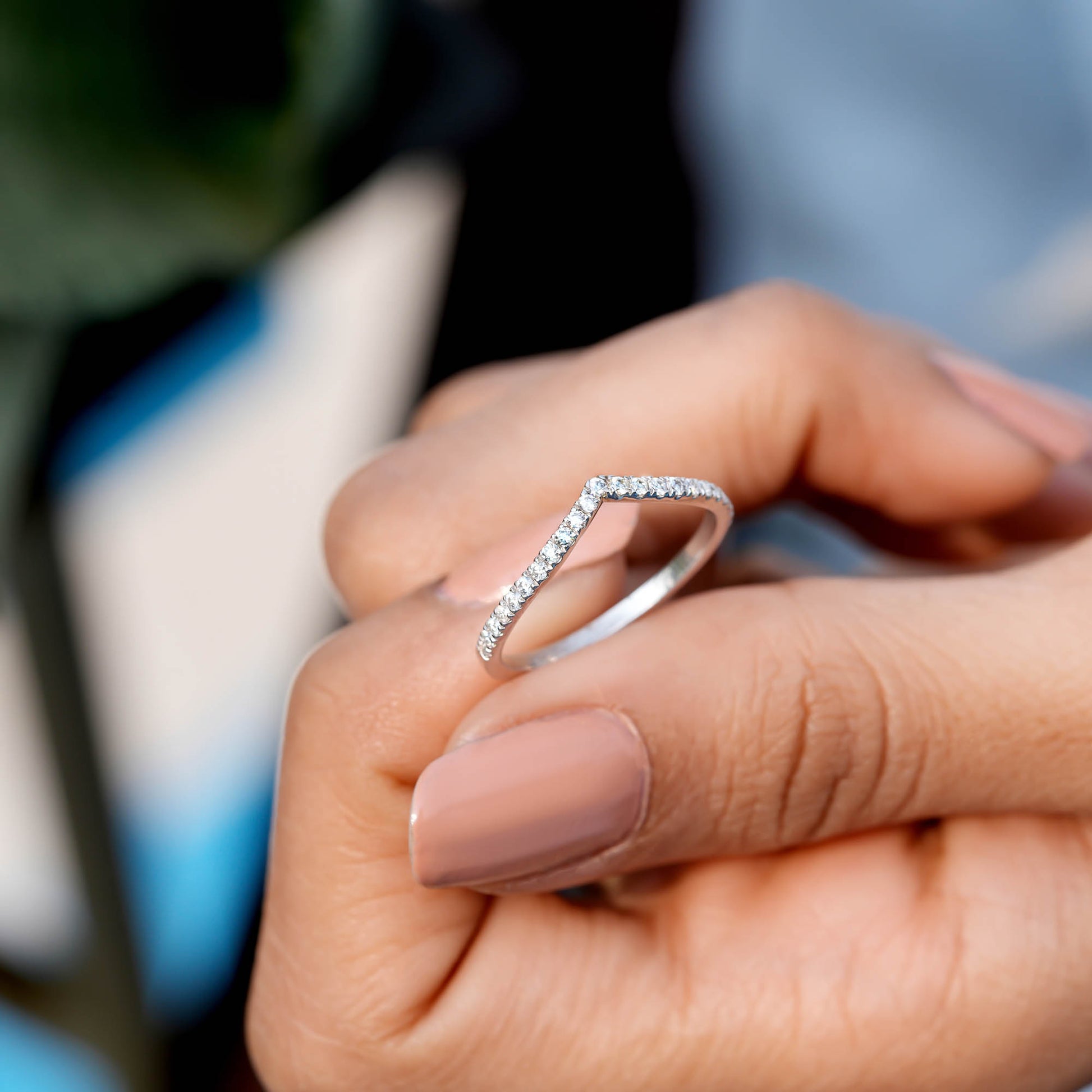 1.23 CT Round Cut Colorles Engagement Ring
