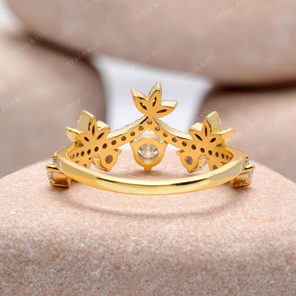 0.892 CT Round Cut Colorless Engagement Ring