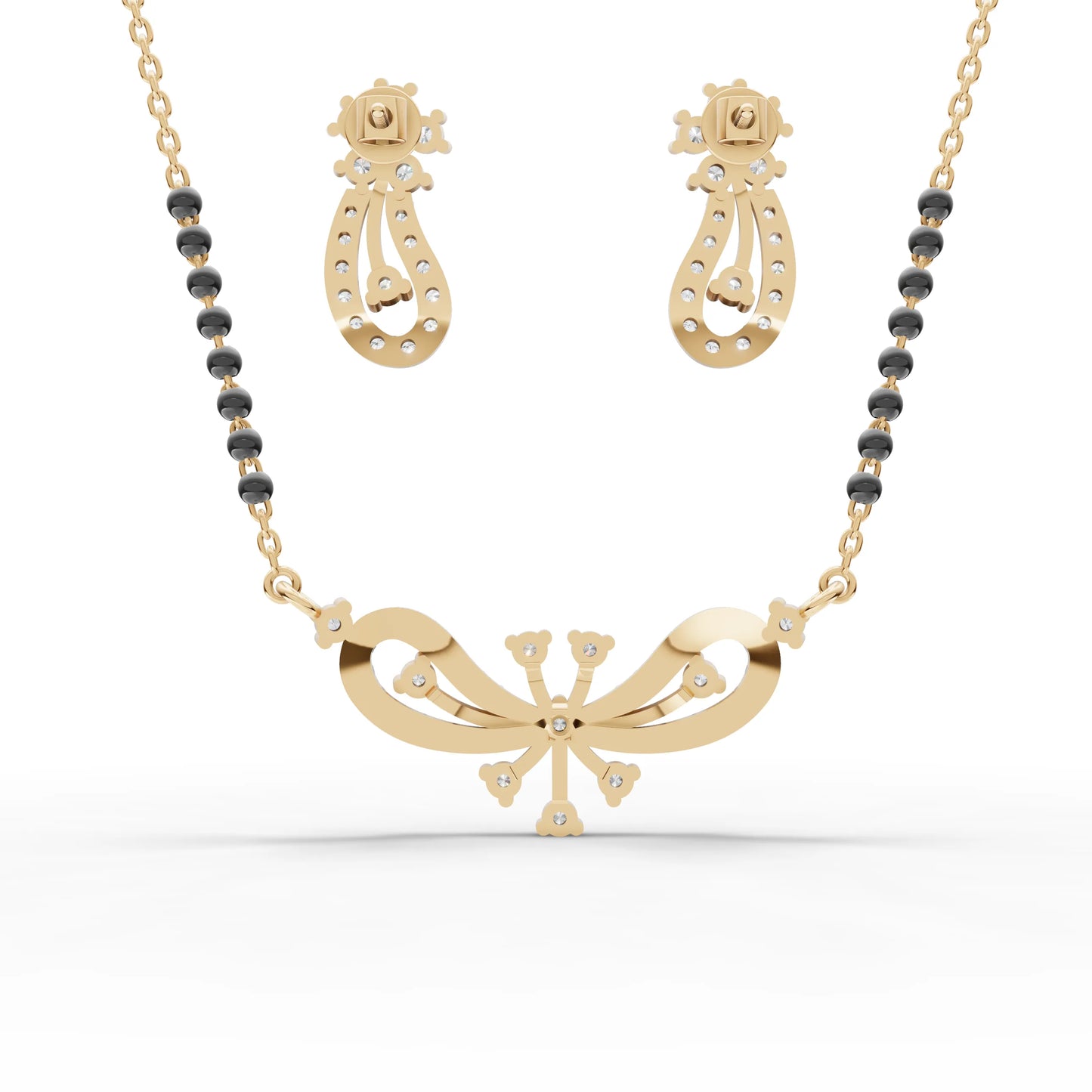 Bloom Grace Moissanite Diamond Mangalsutra Set