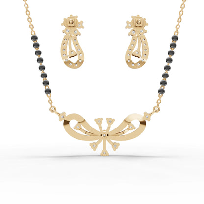 Bloom Grace Moissanite Diamond Mangalsutra Set