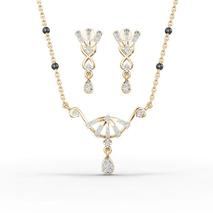 Wings of Elegance Moissanite Diamond Mangalsutra Set