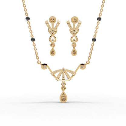 Wings of Elegance Moissanite Diamond Mangalsutra Set