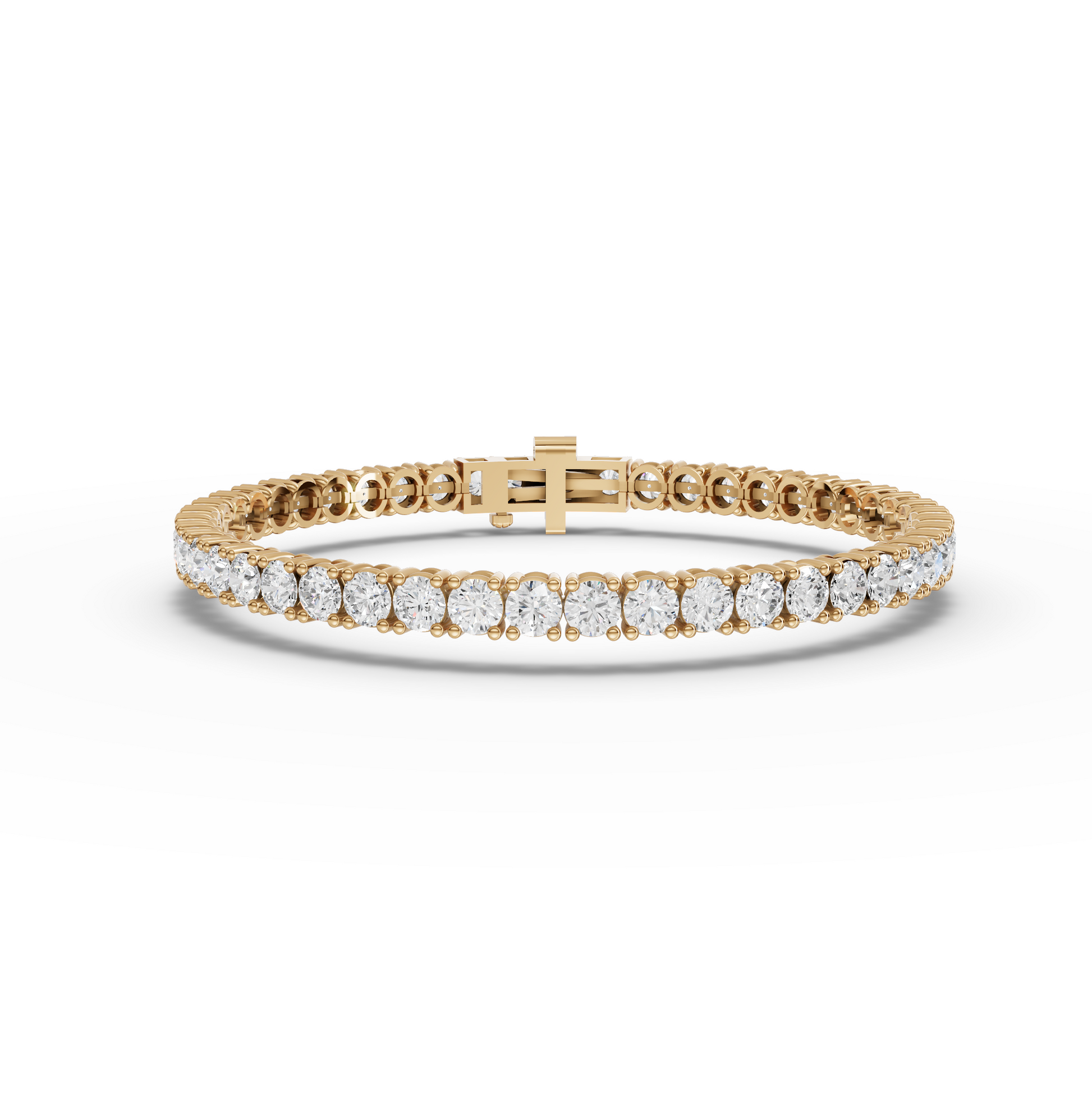 Round Moissanite Diamond Tennis Bracelet 3.50 MM Diamond