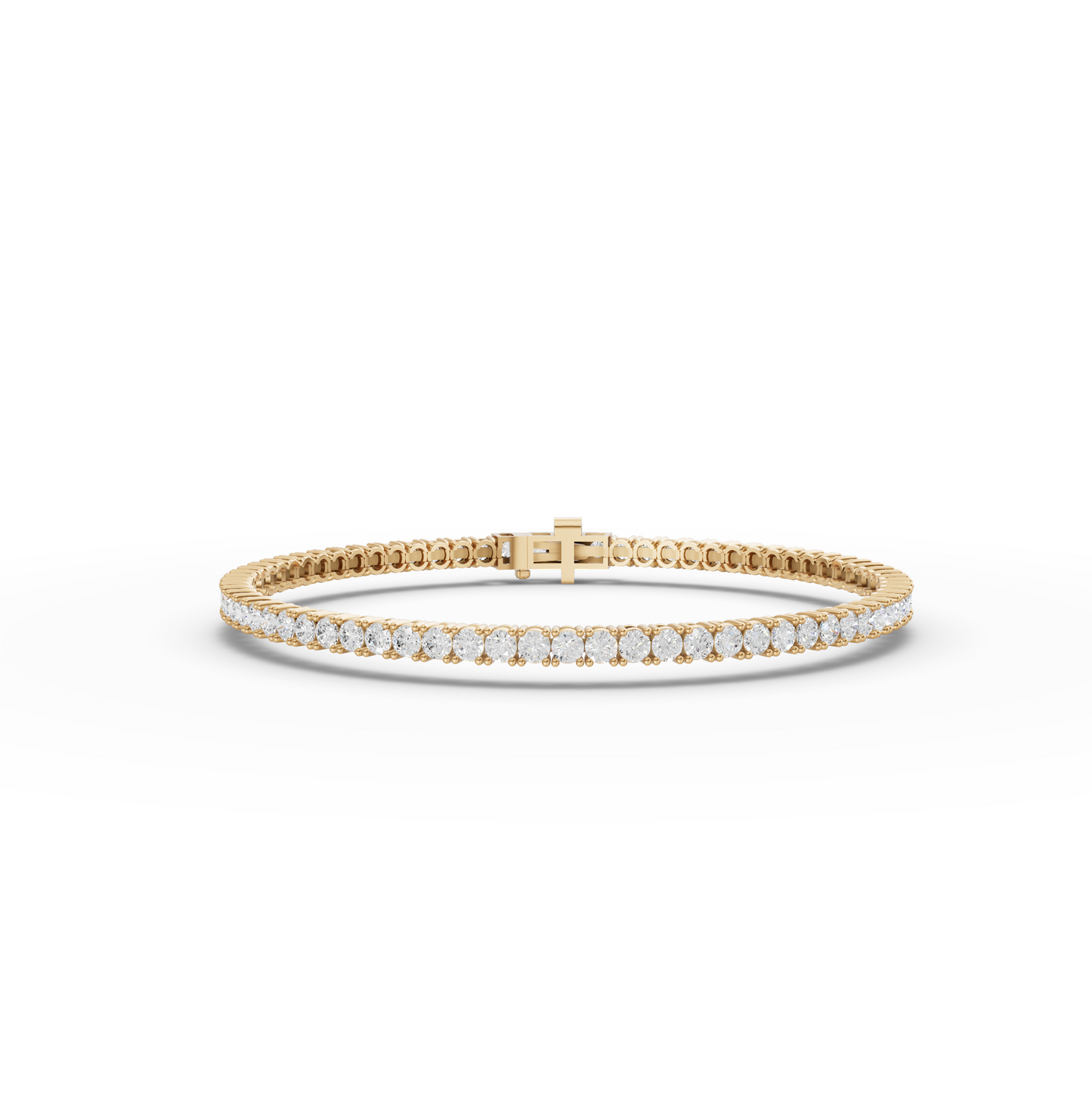 Round Moissanite Diamond Tennis Bracelet 2.25 MM Diamond