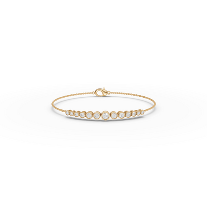 Round Bezel Moissanite Diamond Bracelet