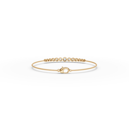 Round Bezel Moissanite Diamond Bracelet