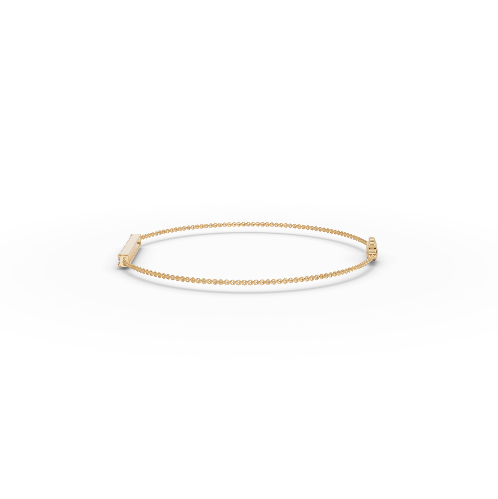 0.48 Ct Round Moissanite Diamond Bar Bracelet