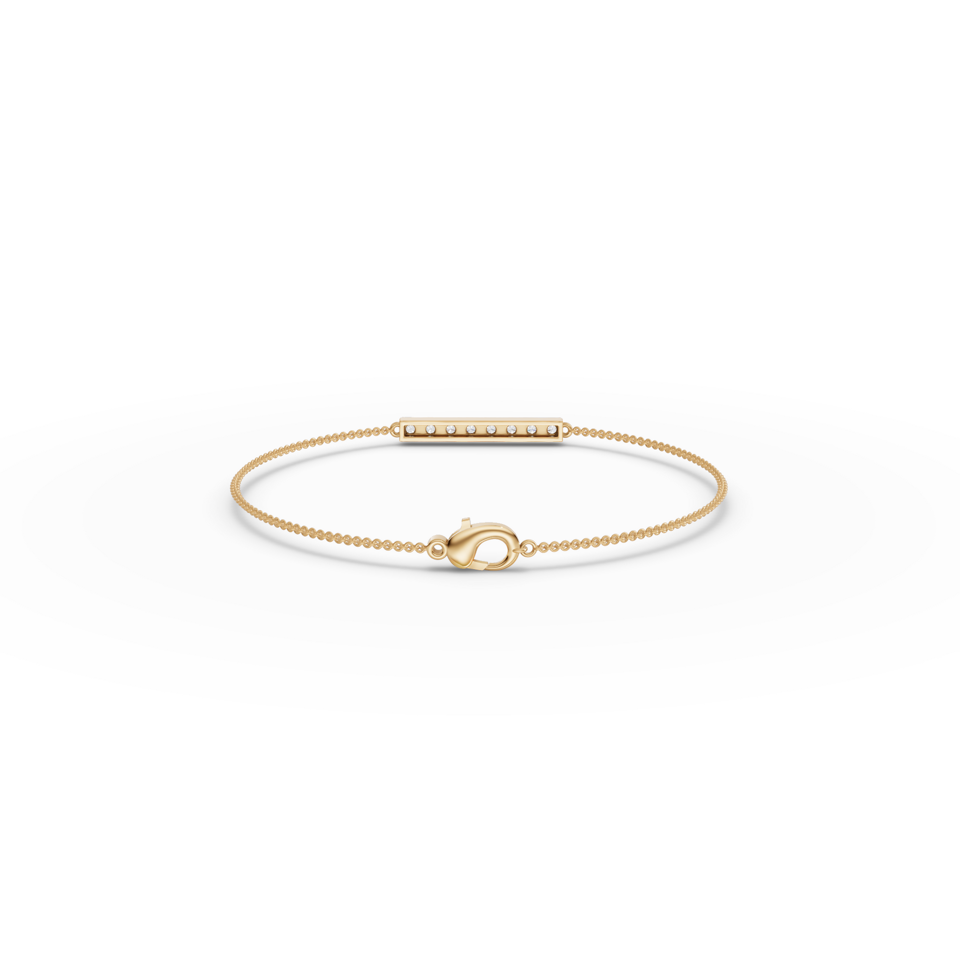 0.48 Ct Round Moissanite Diamond Bar Bracelet