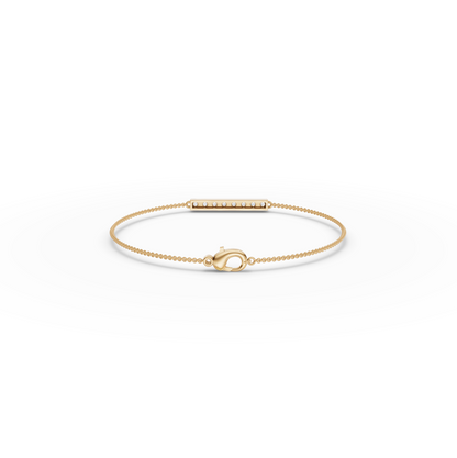 0.48 Ct Round Moissanite Diamond Bar Bracelet