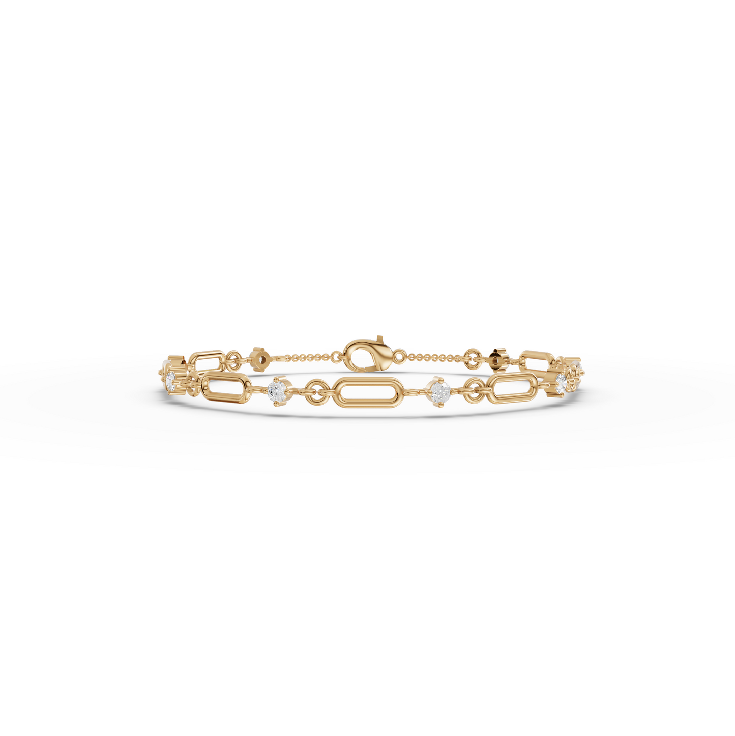 Round Station Moissanite Diamond Bracelet