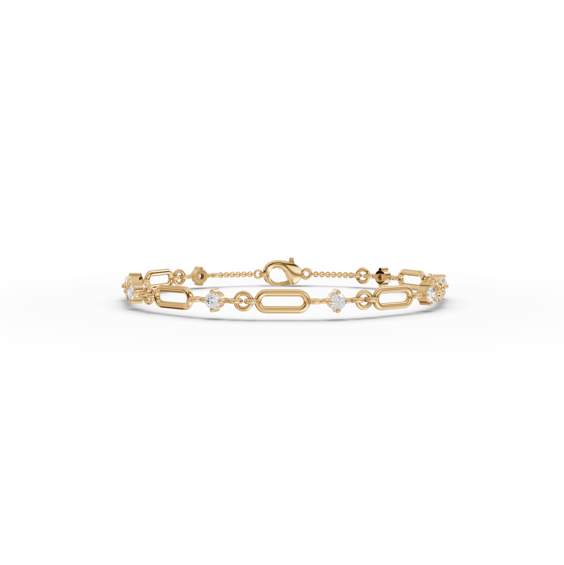 Round Station Moissanite Diamond Bracelet