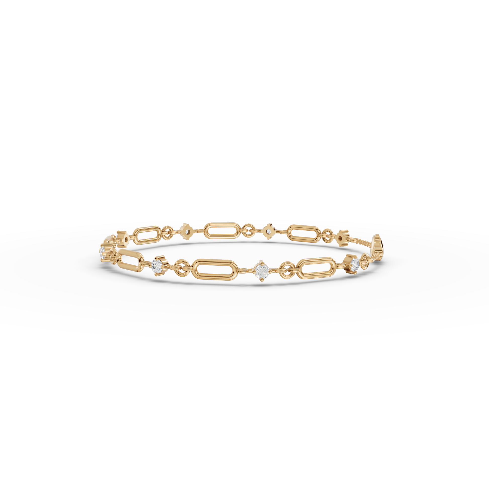 Round Station Moissanite Diamond Bracelet