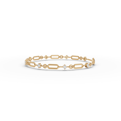 Round Station Moissanite Diamond Bracelet