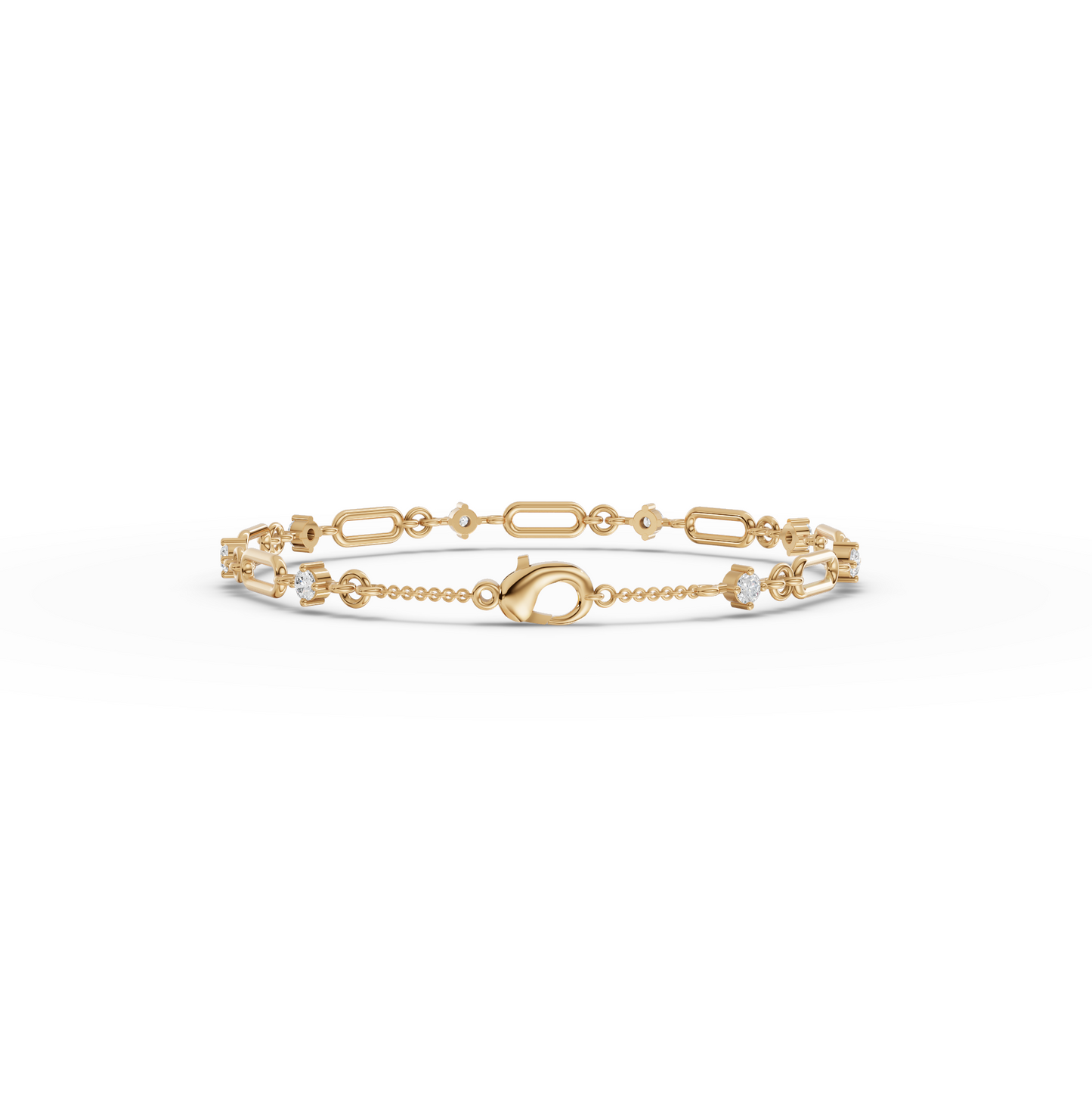 Round Station Moissanite Diamond Bracelet