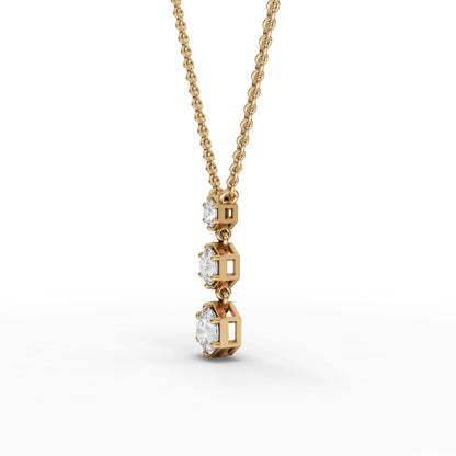 Hexagon Geometric Drop Moissanite Diamond Necklace