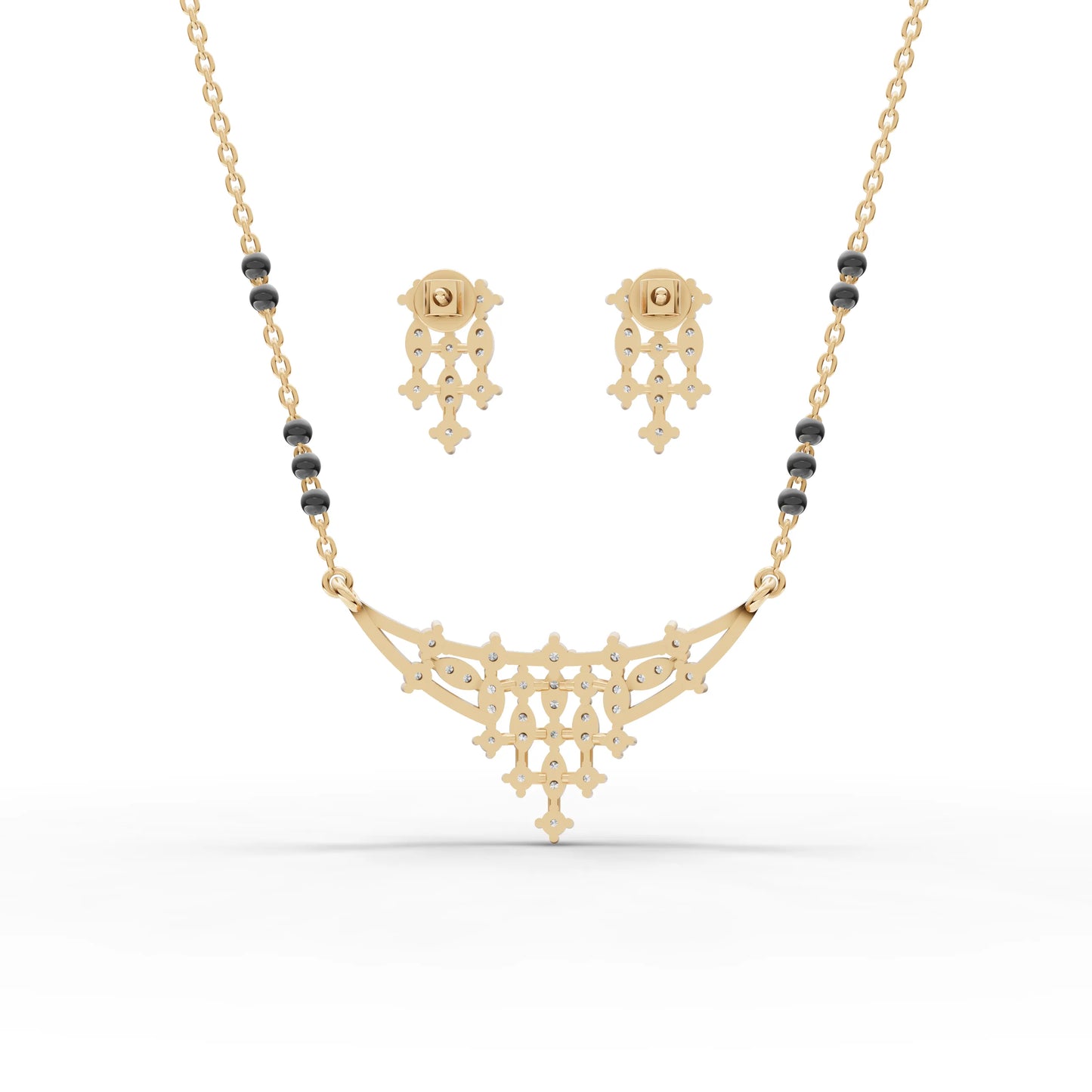 Eternal Bloom Moissanite Diamond Mangalsutra Set