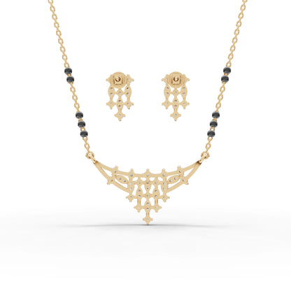 Eternal Bloom Moissanite Diamond Mangalsutra Set