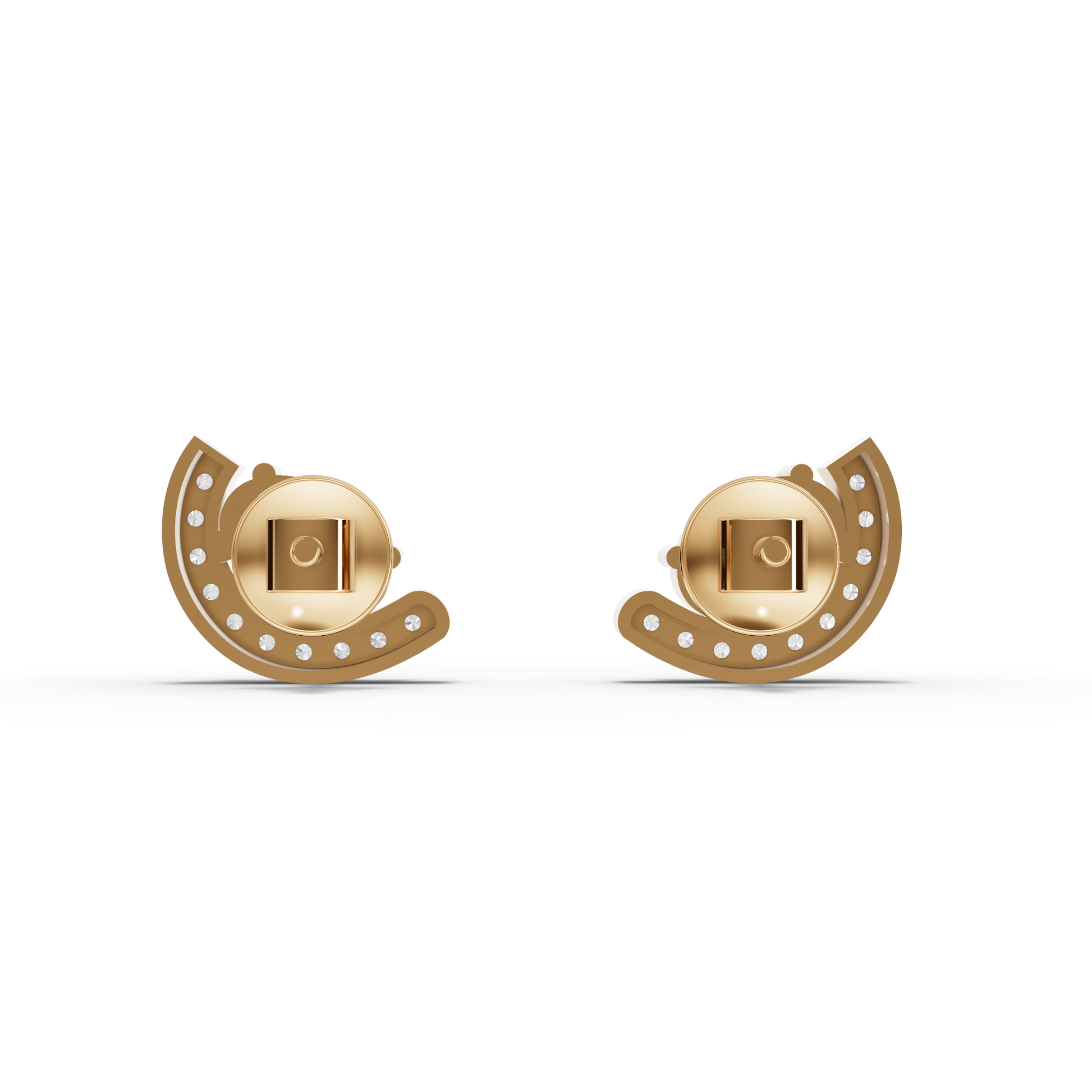 Oval Moissanite Diamond Halo Stud Earrings