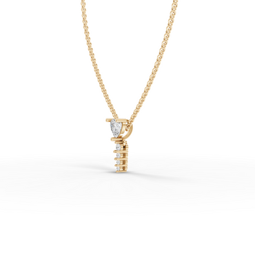 Heart Moissanite Diamond Drop Pendant Necklace