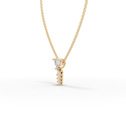 Heart Moissanite Diamond Drop Pendant Necklace