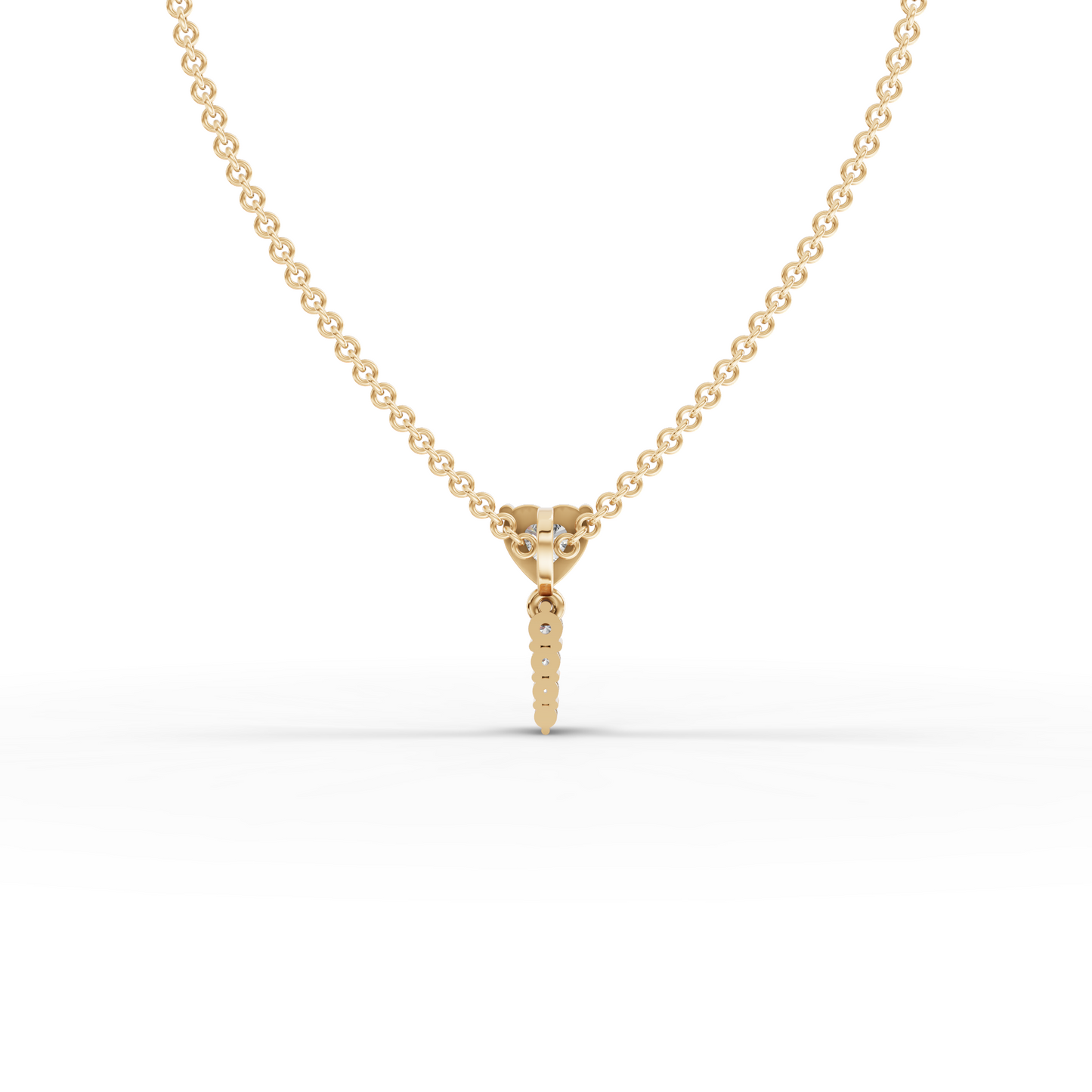 Heart Moissanite Diamond Drop Pendant Necklace
