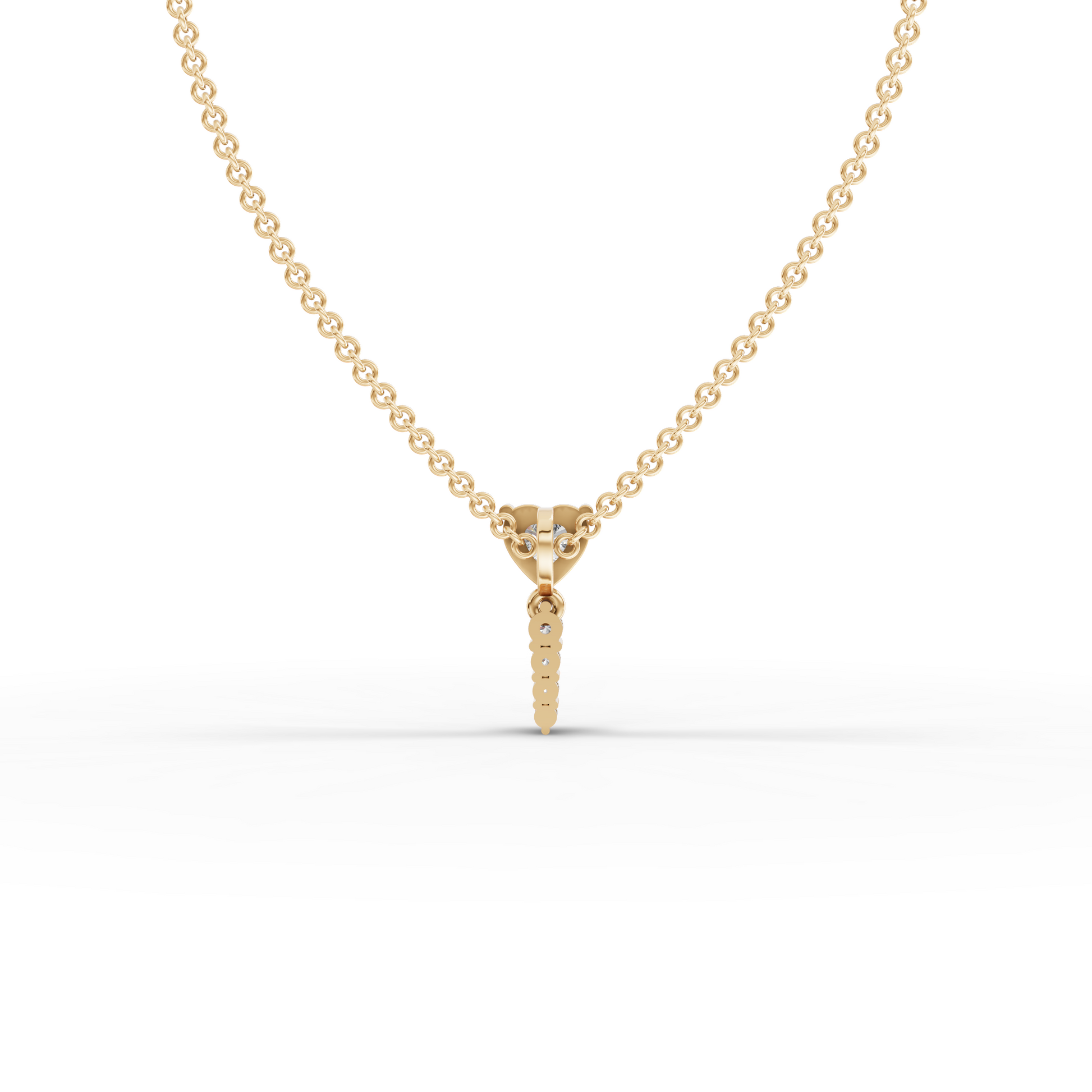 Heart Moissanite Diamond Drop Pendant Necklace